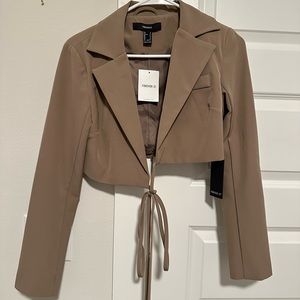 Brown cropped blazer